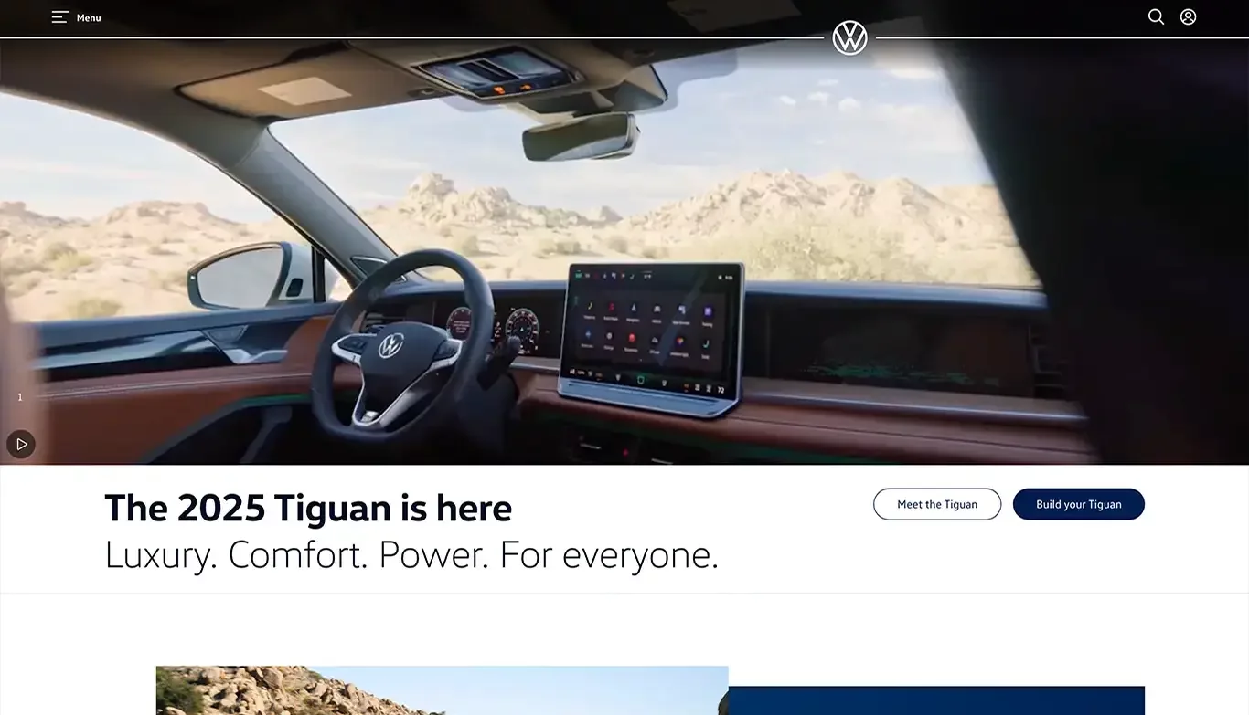 Best Automotive Website #5 Volkswagen
